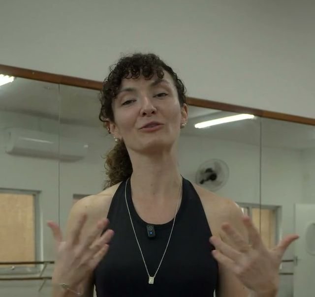 Fernanda, 36 anos, no estúdio